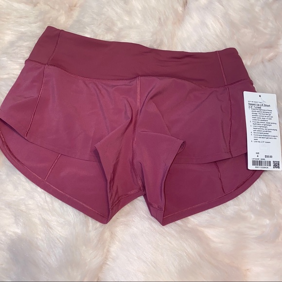 lululemon athletica Pants - Lululemon Speed Up 2.5” Shorts - Moss Rose